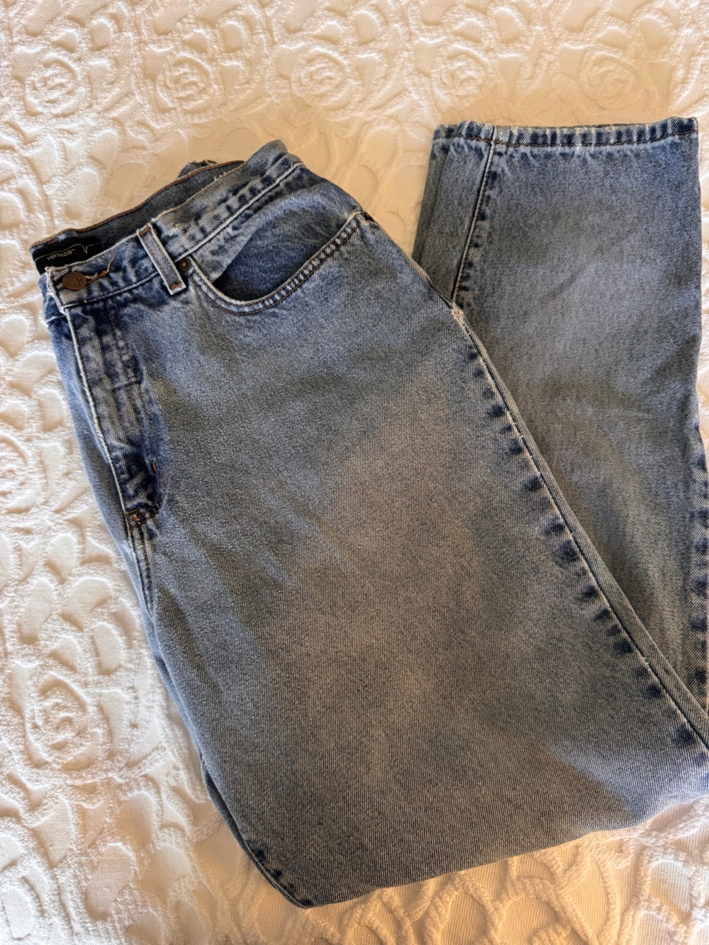 Vintage 90s Venezia Jeans 14 High Rise Light Wash Mom Jeans 100% Cotton